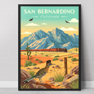 Vintage San Bernardino California Poster