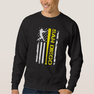 Vintage San Diego Baseball American US Flag Sweatshirt