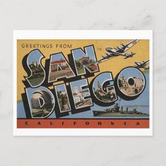 Vintage San Diego California Big Letter Postcard