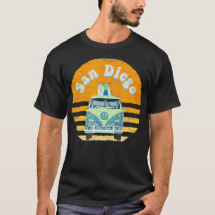 Vintage San Diego Hippie Van Beach Surfer T-Shirt
