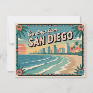 Vintage San Diego Postcard Greetings from