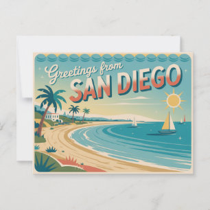 Vintage San Diego Postcard   Greetings from