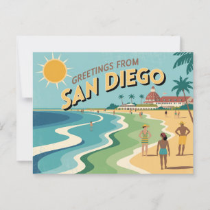 Vintage San Diego Postcard   Greetings from