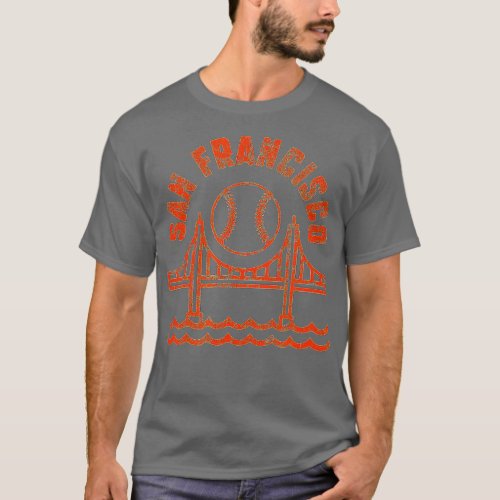 Vintage San Francisco Baseball SF California Distr T_Shirt