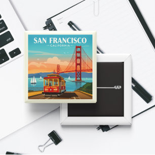 Vintage San Francisco California Button