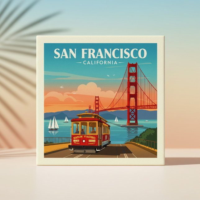 Vintage San Francisco California Ceramic Tile (Creator Uploaded)