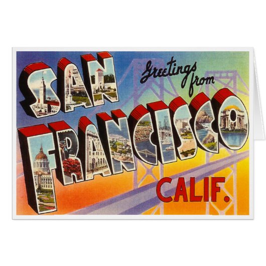 Vintage San Francisco Cards (Front Horizontal)