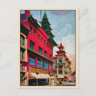 Vintage San Francisco Chinatown Postcard