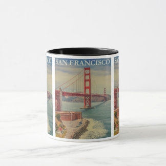 Vintage San Francisco: Golden Gate Bridge Travel Mug