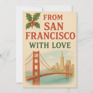 Vintage San Francisco Holiday Card