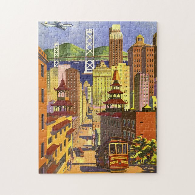 Vintage San Francisco Jigsaw Puzzle (Vertical)