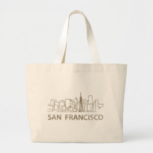 Vintage San Francisco Large Tote Bag