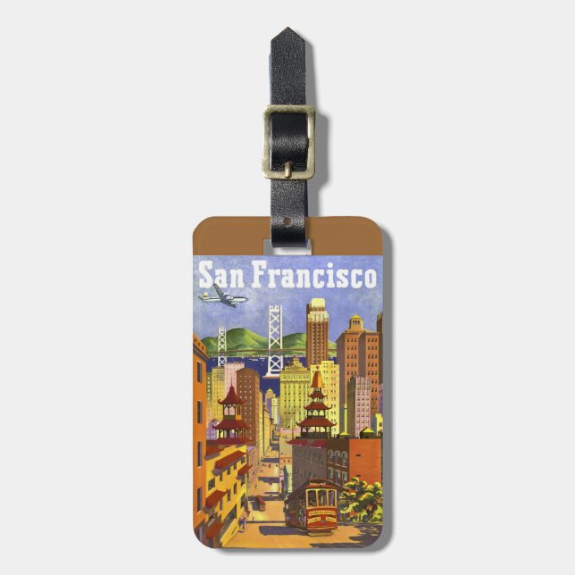 Vintage San Francisco Luggage Tag (Front Vertical)
