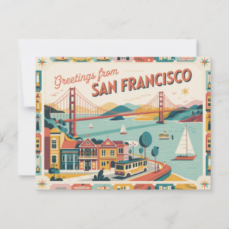 Vintage San Francisco Postcard | Greetings from