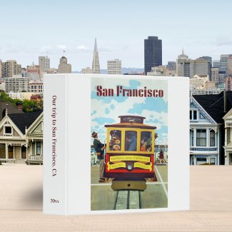 Vintage San Francisco Streetcar Poster Scrapbook