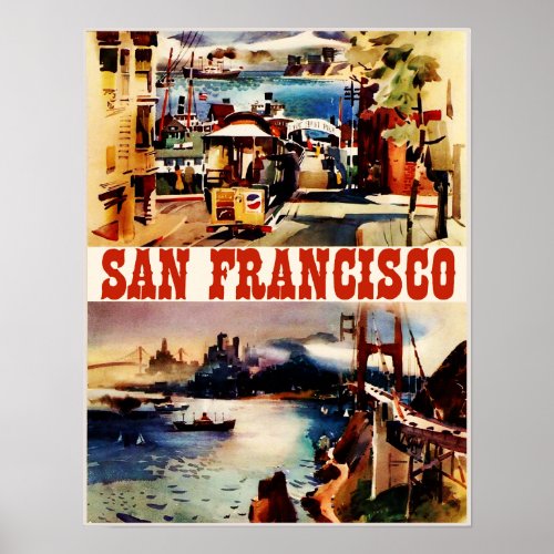 Vintage San Francisco Travel Poster