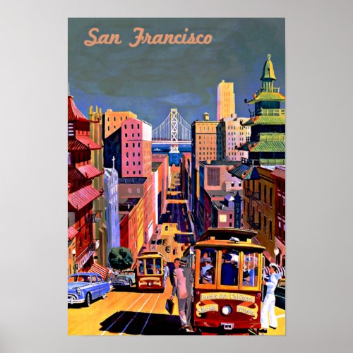 Vintage San Francisco travel poster