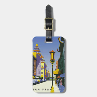 Vintage San Francisco Travel Poster Luggage Tag