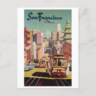 Vintage San Francisco Travel Poster Postcard