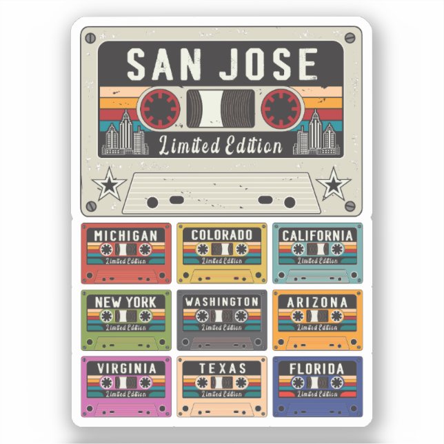 Vintage San Jose City Sticker (Front)