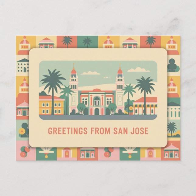 Vintage San Jose Postcard | Greetings from (Front)