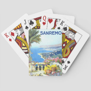 Vintage San Remo Italy Europe Travel Poker Cards