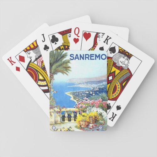 Vintage San Remo Italy Europe Travel Poker Cards