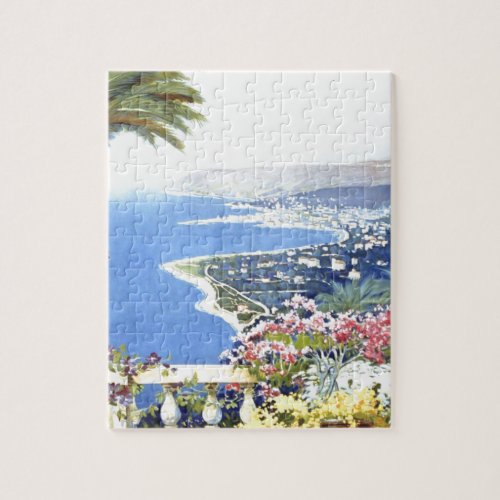 Vintage San Remo Italy Europe Travel Scenic Jigsaw Puzzle