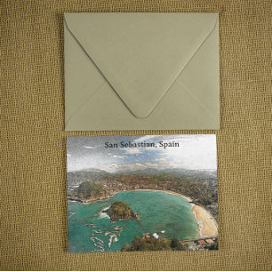 Vintage San Sebastian Spain Travel Postcard