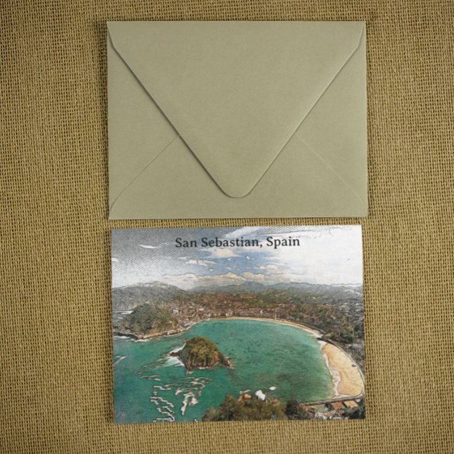 Vintage San Sebastian Spain Travel Postcard (San Sebastian Spain postcard)