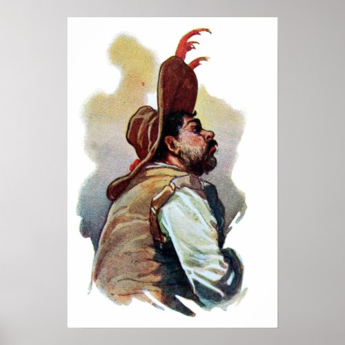 Vintage Sancho Panza Don Quixote Poster