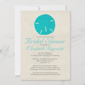 Vintage Sand Dollar Bridal Shower Invitations by topinvitations at Zazzle