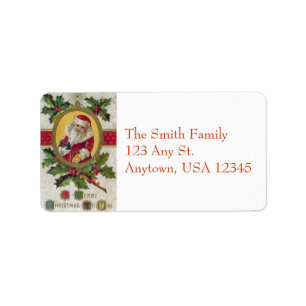 Vintage Santa Address Christmas Labels
