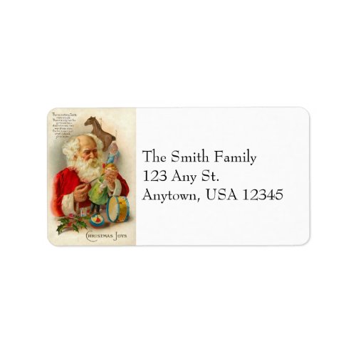 Vintage Santa Address Labels