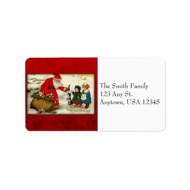 Vintage Santa Address Labels (Front)