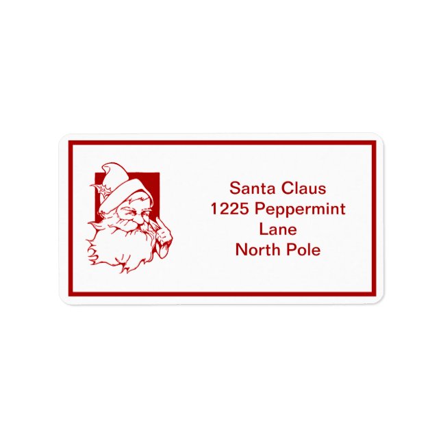 Vintage Santa Address Labels (Front)