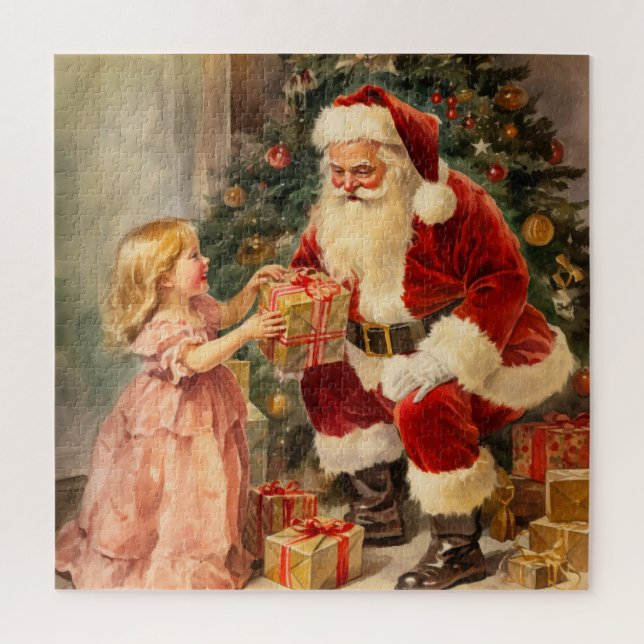 Vintage Santa and Child Jigsaw Puzzle (Vertical)