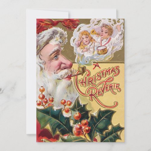Vintage Santa and Children Holiday Card