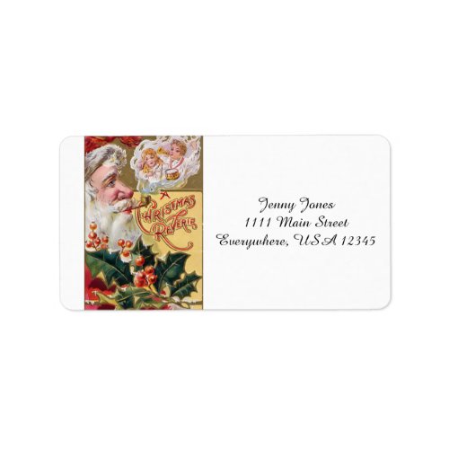 Vintage Santa and Children Label