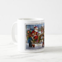 Vintage Santa and Children Mug