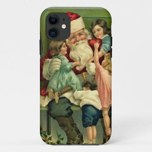 Vintage Santa and Children Phone Case