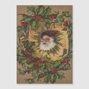 Vintage Santa Antique Holly Christmas