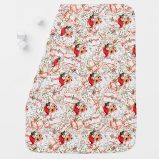 Vintage Santa Baby Blanket Personalized Gift