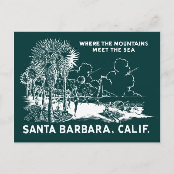 Vintage Santa Barabara California Postcard by historicimage at Zazzle
