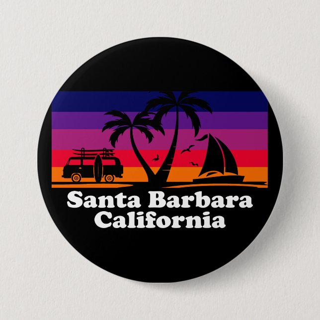 Vintage Santa Barbara California Button (Front)