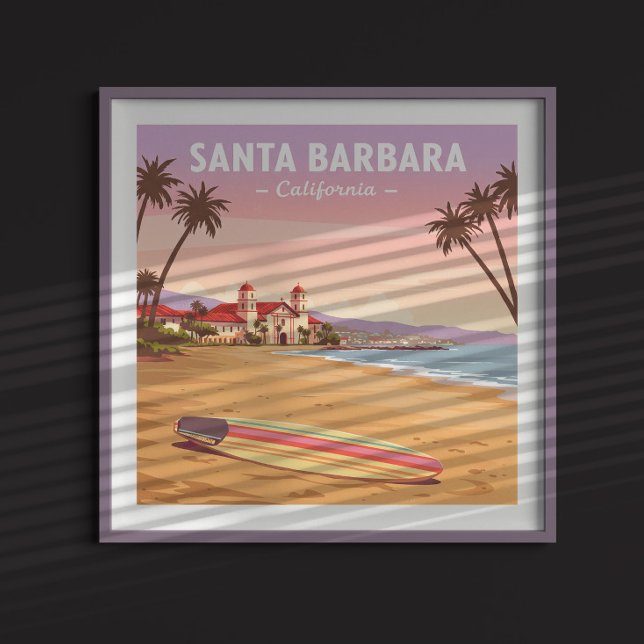 Vintage Santa Barbara California Poster (Creator Uploaded)