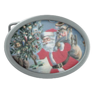 Vintage Santa Belt Buckle