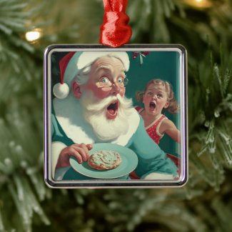Vintage Santa Caught Red Handed Christmas 
