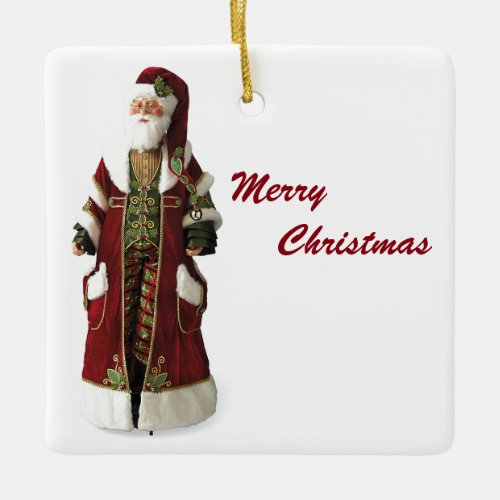 VINTAGE SANTA CERAMIC ORNAMENT