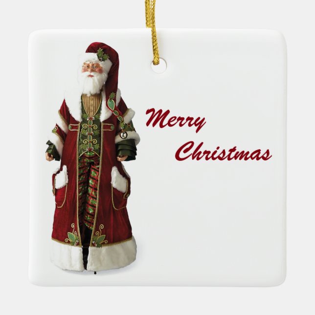**VINTAGE SANTA** CERAMIC ORNAMENT (Front)